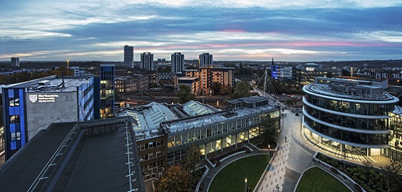 aerial view of Newcastle campus