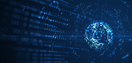 Digital globe with code