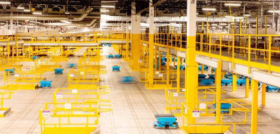 Amazon warehouse robots