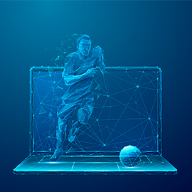 Scientist testing athlete