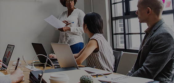 people sat in a meeting