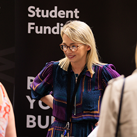 student finance stand at open day