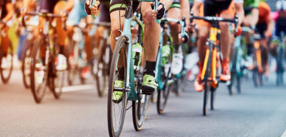 rectangle image of cyclist