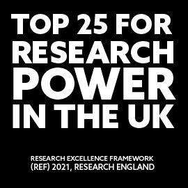 top 25 for research power in the uk