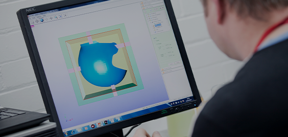 Student working at a computer