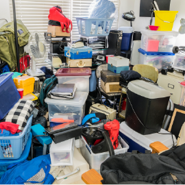 Image showing a room overflowing with boxes