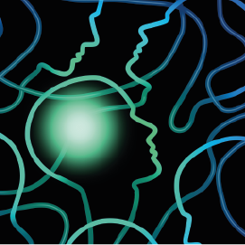 Overlapping outlines of heads