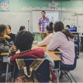 Teacher in a classroom