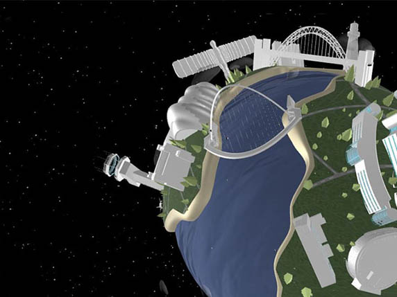 computer generated globe of Newcastle city campus