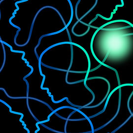 outlines of human faces 