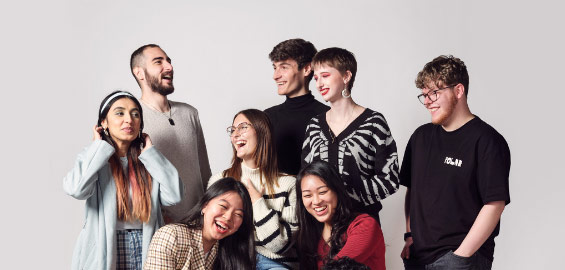 Group of students laughing