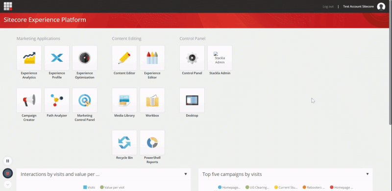 Gif of navigating the media library