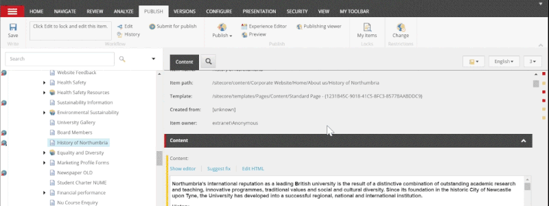 gif of editing title field