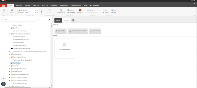 gif of how to upload media item