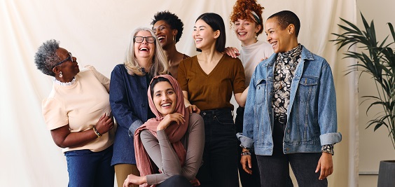 A group of women smiling