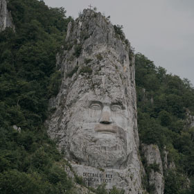 Romanian carved statue 