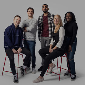 Group of students smiling