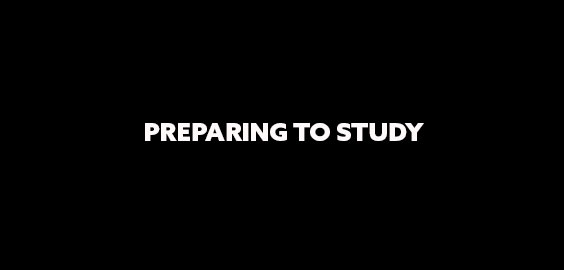 Preparing to study