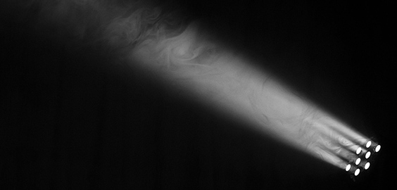 a person in a dark room