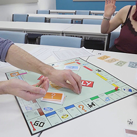 a person sitting at a table