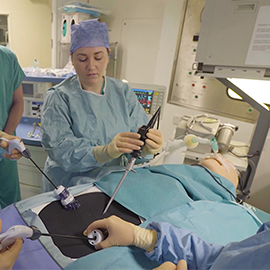 a group of people in a room