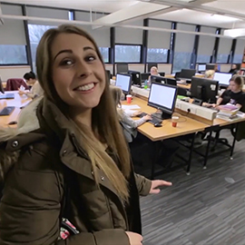 a woman smiling for the camera