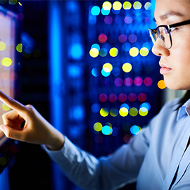 a man wearing glasses