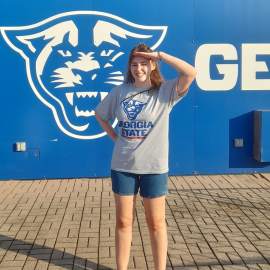 a person looking at the camera