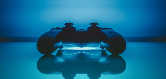 a close up of a blue background