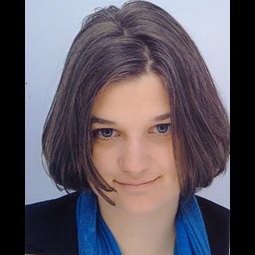 a woman wearing a blue shirt