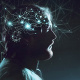 a person in a dark room