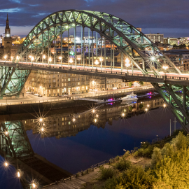 Tyne Bridge at night