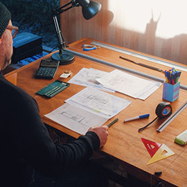 Man working at desk