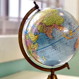 Photo of a globe