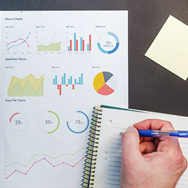 Photo of performance statistics on paper