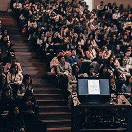 Photo of people in a lecture