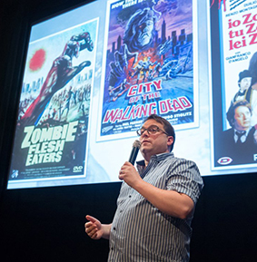 Image of Dr Russ Hunter leading a presentation