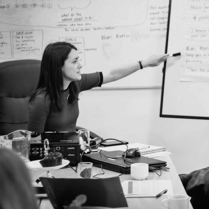 Image of woman presenting