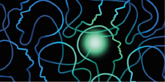 Abstract image showing multiple heads