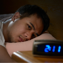 Person not able to sleep at night