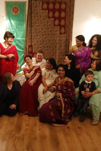 a group of people posing for the camera