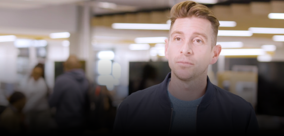 man smiling to camera