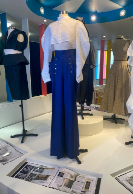 Caption: Visitors to the exhibition can view student portfolios which detail the design process. Image by Emily Tanner Caption: Visitors to the exhibition can view student portfolios which detail the design process. Image by Emily Tanner