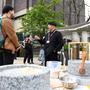 BALTIC x Northumbria partnership launch event - BALTIC team talking about the exhibition to visitors