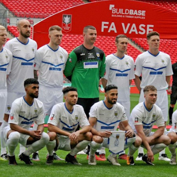 Caption:Consett AFC pictured at Wembley Stadium Consett AFC pictured at Wembley Stadium