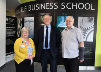 Caption: Professor Joyce Liddle, Rt Honourable Kevan Jones MP and Professor John Shutt
