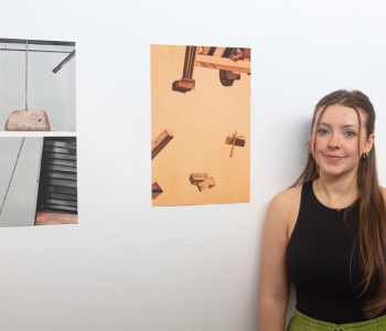 Caption: Holly Smith, a Fine Art graduate from Northumbria University, was one of 12 final-year students to win the Freelands Painting Prize earlier this year.