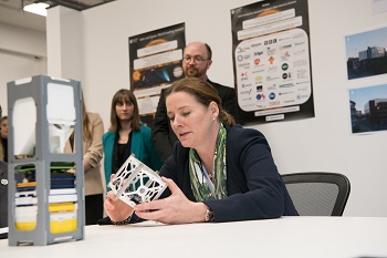 Caption: GK finding out more about solar and space research at NU