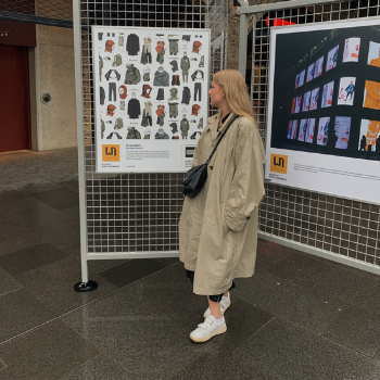 Caption: Beth Cadbury, winner of the menswear prize at the Global Design Graduate Show 2021. Caption: Beth Cadbury, winner of the menswear prize at the Global Design Graduate Show 2021.