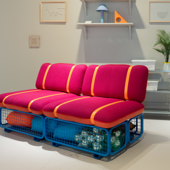 Caption: The Modular Storage Sofa, designed for a more transient lifestyle by the Interaction Research Studio.